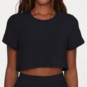 Set Active Black Terry Baby Tee (Set Swim)